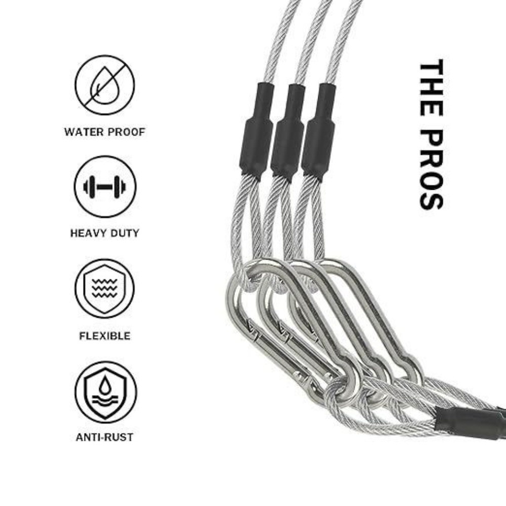 Cable Lock Flexible - 스테인리스 스틸 재질의 안전 와이어 케이블,