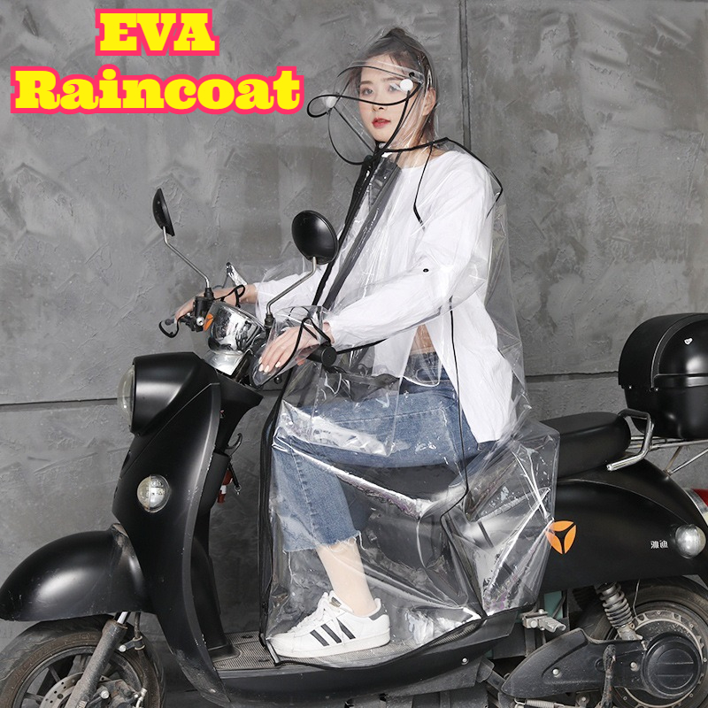 투명 EVA 레인 판초 후드형 유니섹스 방수 롱 사이클 - Cycling Commute In Rain 리뷰 및 가격