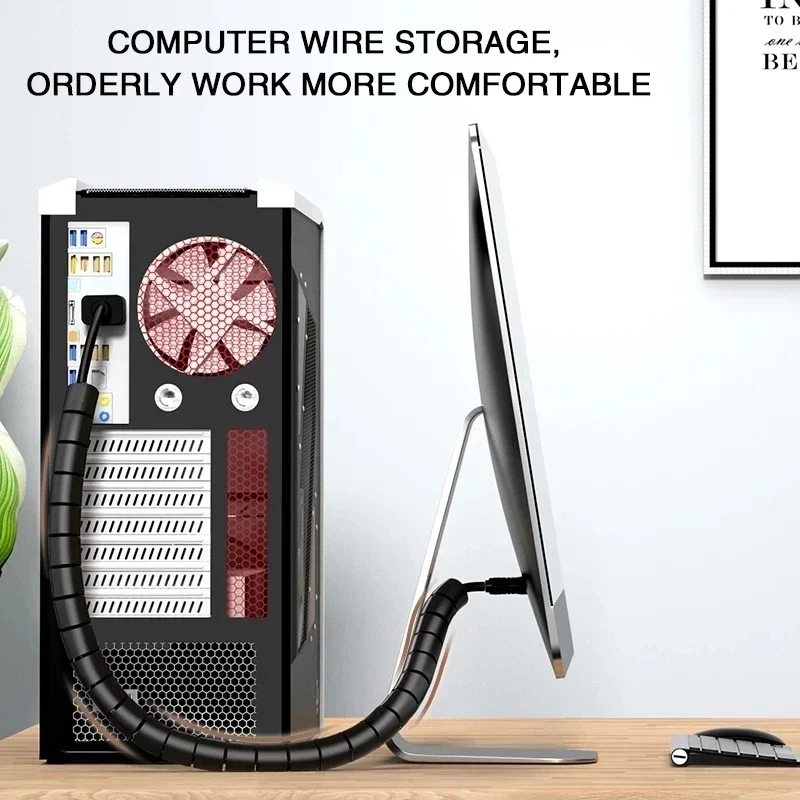 블랙 케이블 와이어 보호대 케이블 정리함 관리 파이프  - Cable Lock Flexible 리뷰 및 가격